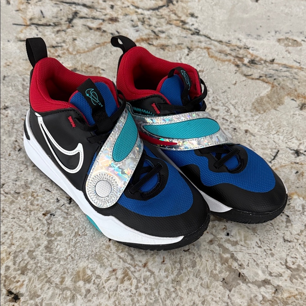 Nike Kids' Black and Blue Athletic Shoes